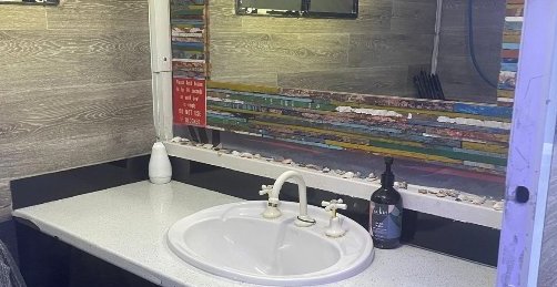 Onboard marine toilet and vanity
