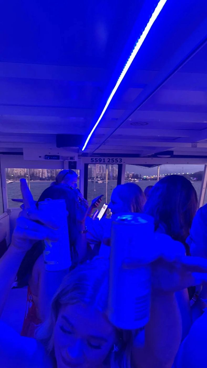 Night cruise with party lighting